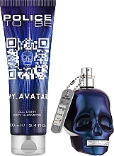 Duftset (Eau de Toilette 75ml + Shampoo 100ml)  - Police To Be My Avatar for Man  — Bild N2