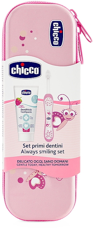 Reiseset rosa - Chicco (Toothbrush + Toothpaste/50ml) — Bild N2
