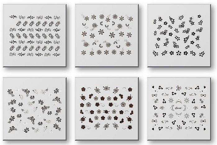 Dekorative Nagelsticker 6 St. Set 42935 - Top Choice Nail Decorations Stickers Set — Foto N1