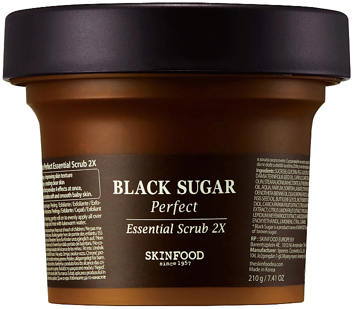 Gesichtspeeling mit schwarzem Zucker - SkinFood Black Sugar Perfect Essential Scrub 2X