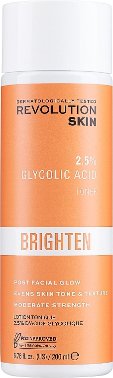 Reinigendes Gesichtstonikum mit Glykolsäure, Aloe und Ginseng - Makeup Revolution Skincare 2.5% Glycolic Acid Tonic — Bild N1