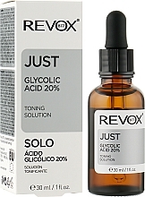 20% Glykolsäure - Revox Just Glycolic Acid 20% Toning Solution — Bild N2