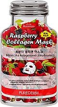 Düfte, Parfümerie und Kosmetik Tuchmaske mit Himbeere, Kollagen und Vitamin E - Purederm Raspberry Collagen Mask