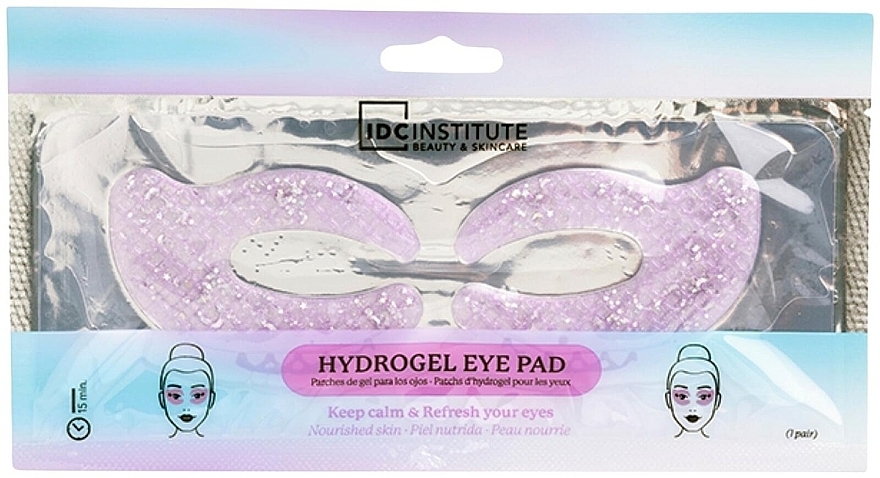 Hydrogelpads für die Augenpartie mit Glitzer - IDC Institute C Shaped Glitter Hydrogel Eye Pad Purple — Bild N1