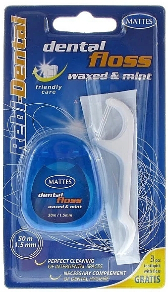 Zahnseide und Zahnseidenstäbchen - Mattes Rebi-Dental — Bild N1