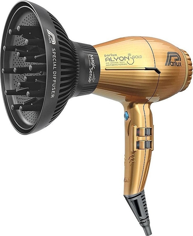 Haartrockner mit Diffusor golden - Parlux Hair Dryer Alyon Gold Diffuser — Bild N2