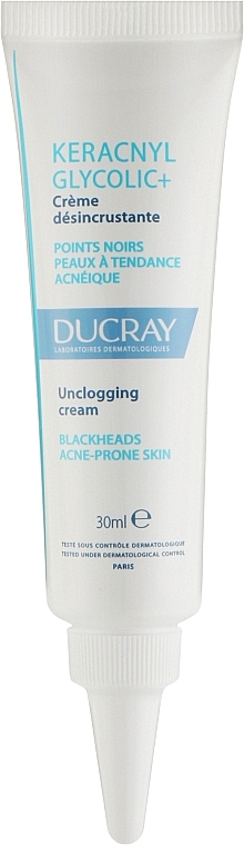 Gesichtscreme mit Glykolsäure gegen Mitesser - Ducray Keracnyl Glycolic + Unclogging Cream — Bild N1