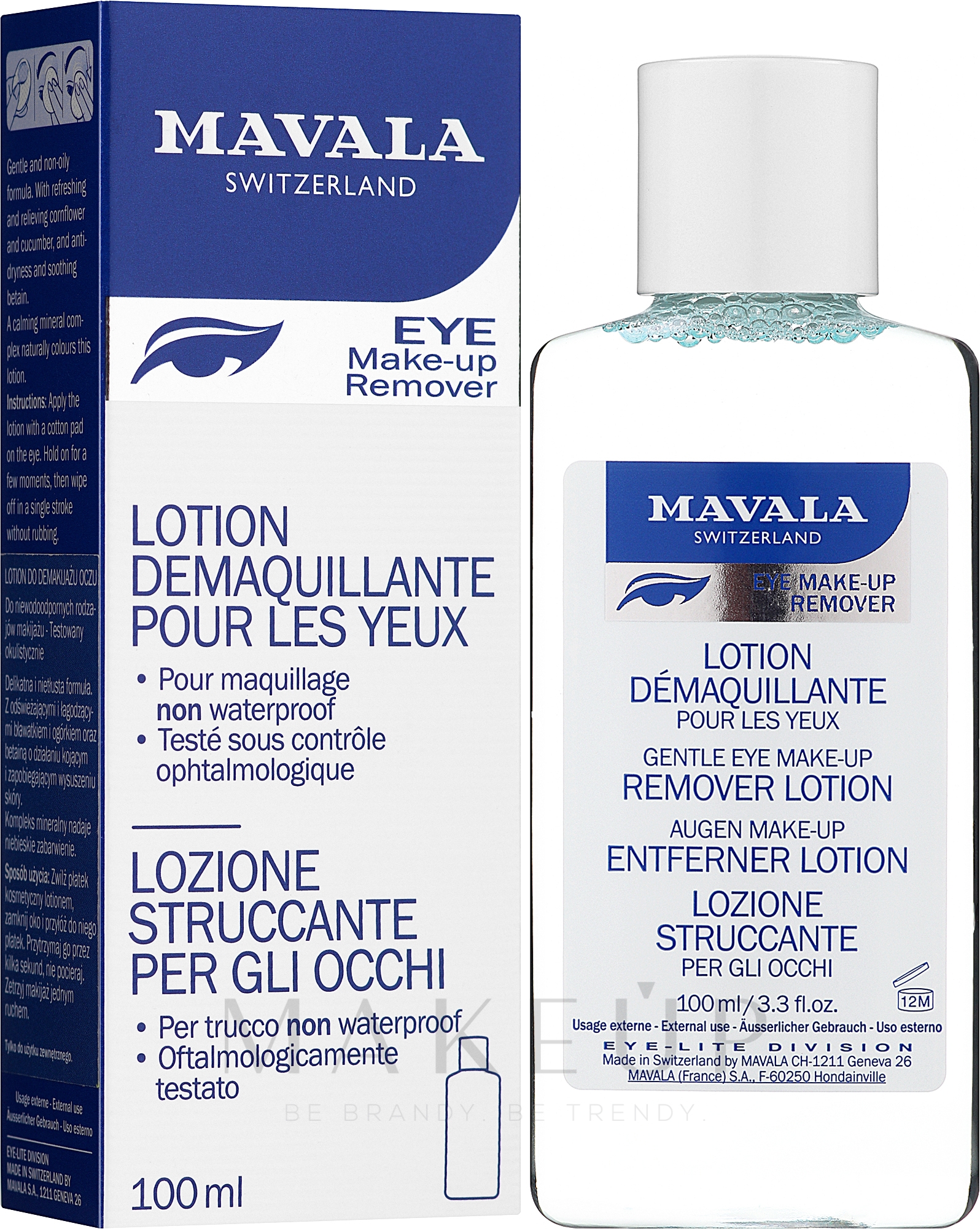 Augen-Make-up Entfernungslotion - Mavala Eye Make-Up Remover Lotion — Bild 100 ml