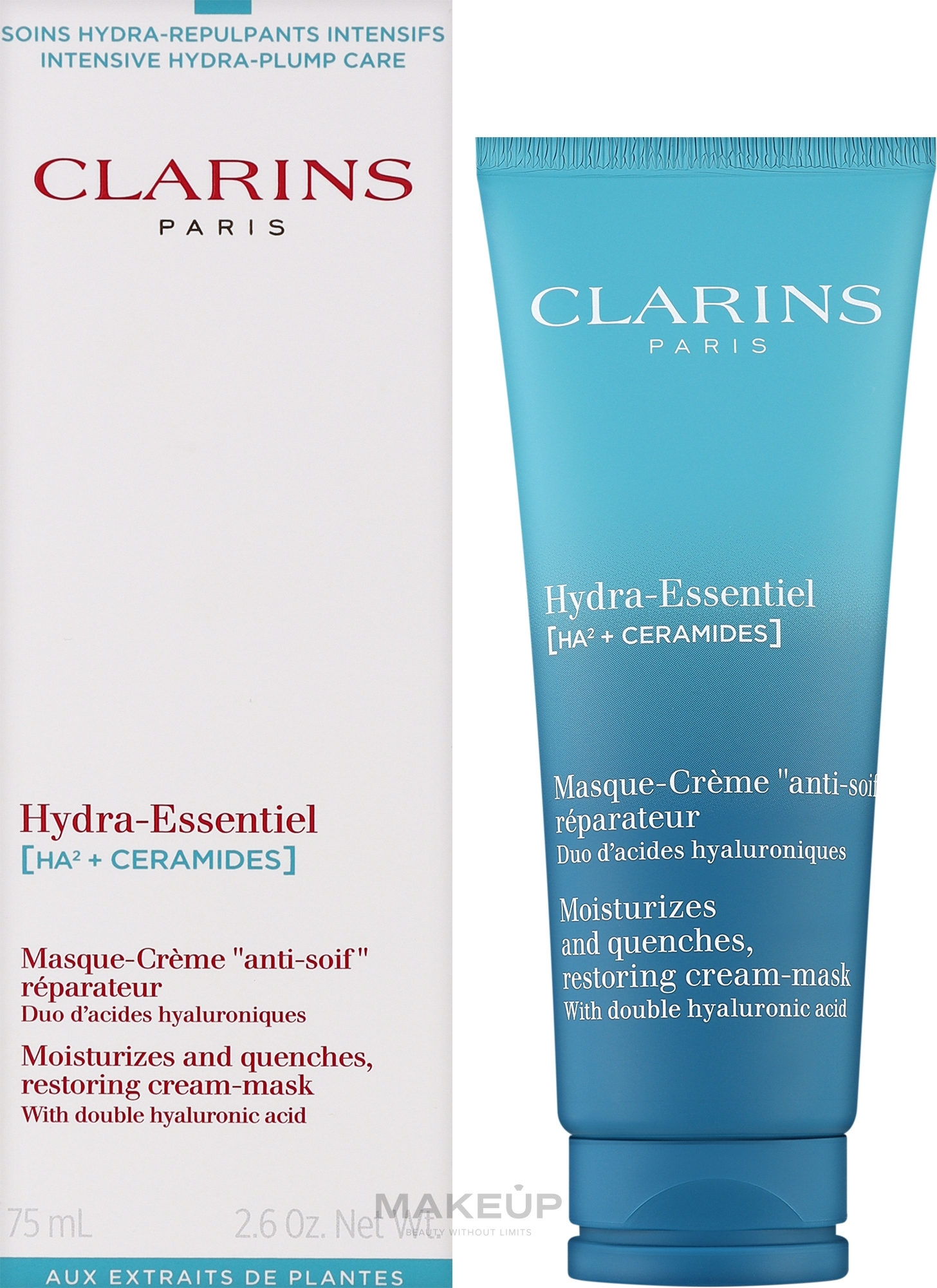 Revitalisierende Creme-Gesichtsmaske - Clarins Hydra-Essentiel HA2+ Ceramides Restoring Cream-Mask — Bild 75 ml