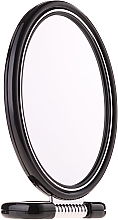 Düfte, Parfümerie und Kosmetik Doppelseitiger Kosmetikspiegel mit Ständer oval schwarz 11x15 cm - Donegal Mirror