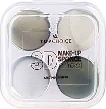 Make-up-Schwämme 4 St. Olivgrün und grau - Top Choice 3D Make-up Sponge — Bild N2