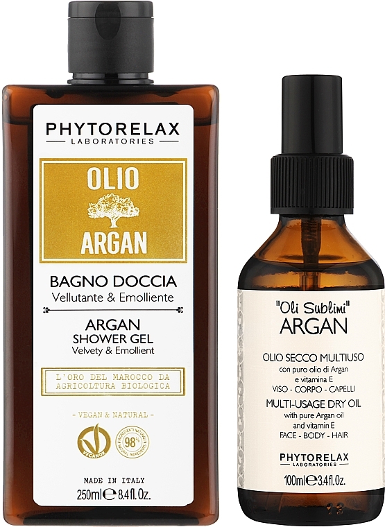 Körperpflegeset - Phytorelax Laboratories Argan Oil (Duschgel 250ml + Trockenöl 100ml) — Bild N2