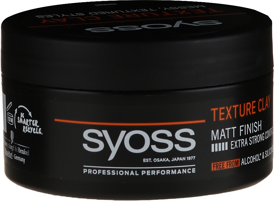 Syoss Texture Clay - Styling-Tonerde mit Matt-Effekt und extra starkem Halt — Bild N2