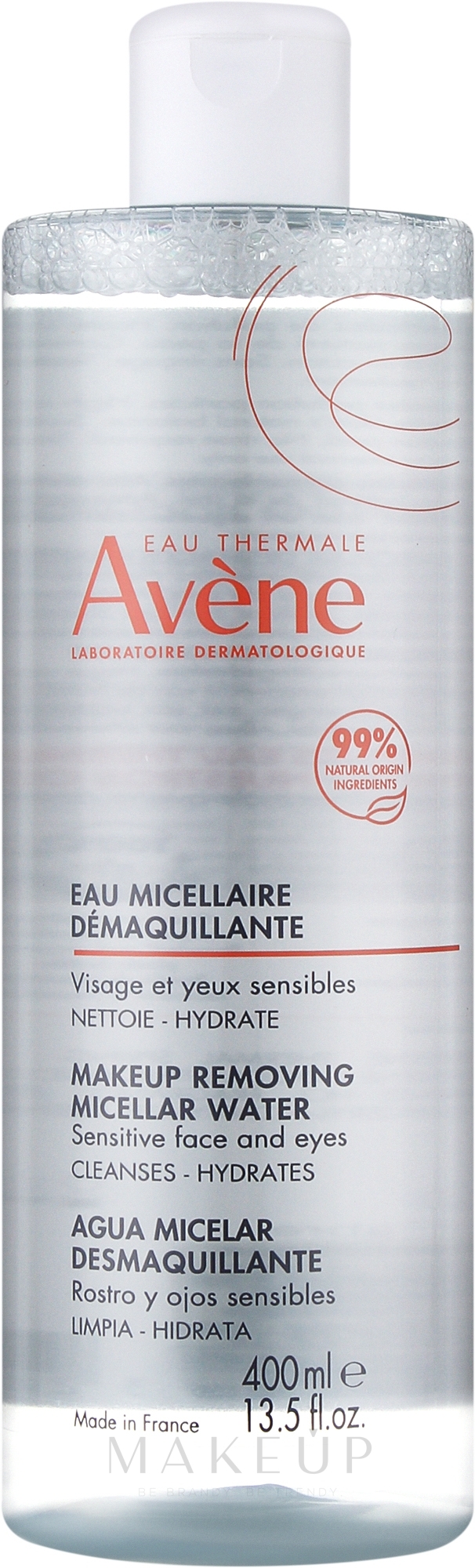 Mizellenwasser - Avene Les Essentiels Makeup Removing Micellar Water — Bild 400 ml