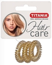 Düfte, Parfümerie und Kosmetik Spiral-Haargummi Anti Ziep gold 3 St. Durchmesser 3,5 cm - Titania