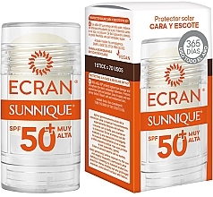 Sonnenstick für das Gesicht - Ecran Sunnique Protector Solar Facial En Stick Spf50+ — Bild N1