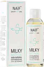 Düfte, Parfümerie und Kosmetik Milch-Badeöl mit natürlichem Baumwollsamenöl für Babys - Naif Milky Bath Oil
