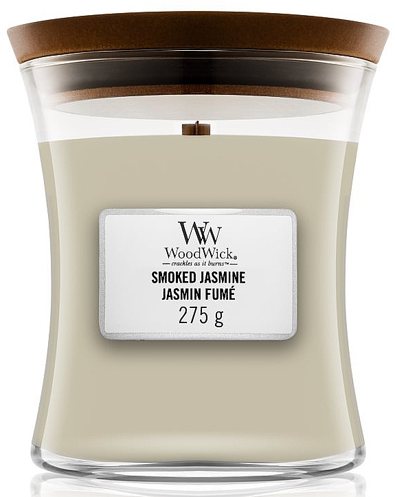 Duftkerze im Glas Smoked Jasmine - WoodWick Hourglass Candle Smoked Jasmine — Bild N1
