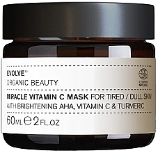 Düfte, Parfümerie und Kosmetik Aufhellende Gesichtsmaske  - Evolve Organic Beauty Miracle Vitamin C Mask Mist 