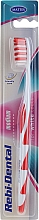 Zahnbürste mittel Rebi-Dental M57 weiß-rot - Mattes Rebi-Dental Medium Tothbrush — Bild N1