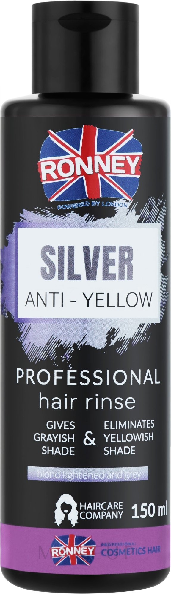 Haarspülung - Ronney Professional Blue Platinum Hair Rinse Silver — Bild 150 ml