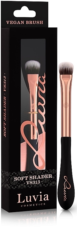 Lidschattenpinsel VS313 schwarz mit Roségold - Luvia Cosmetics Soft Shader Black Rose Gold — Bild N1