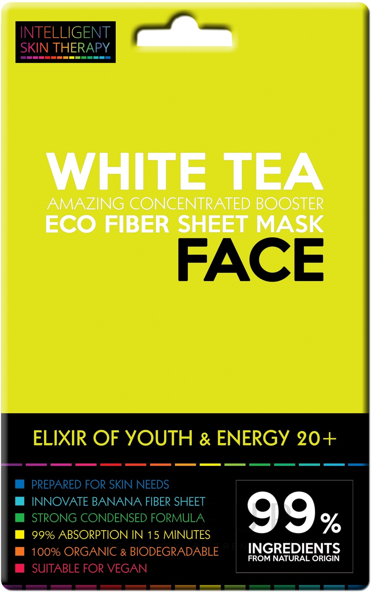 Gesichtsmaske mit Weißtee-Extrakt - Beauty Face Intelligent Skin Therapy Mask — Bild 25 g