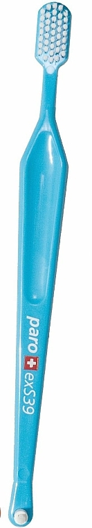 Zahnbürste ultra weich exS39 blau - Paro Swiss Toothbrush (mit Plastikhülle)	 — Bild N1