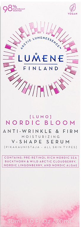 Straffendes und feuchtigkeitsspendendes Anti-Falten Gesichtsserum - Lumene Lumo Nordic Bloom Anti-wrinkle & Firm Moisturizing V-Shape Serum — Bild N2