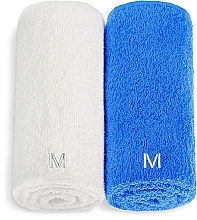 Gesichtstücher-Set weiß und blau Twins - MAKEUP Face Towel Set Blue + White — Bild N1