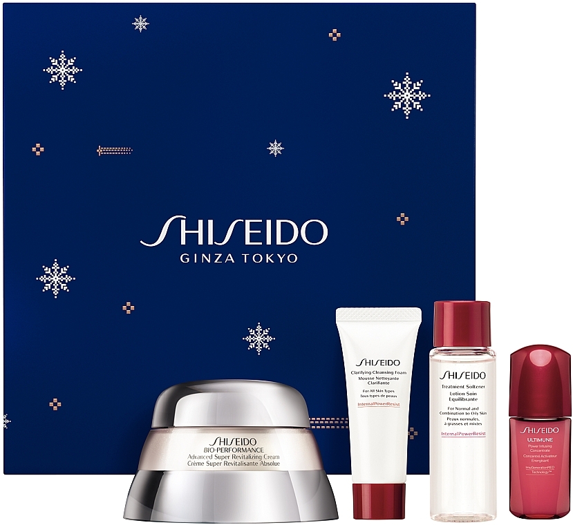 Set - Shiseido Bio-Performance Holiday Kit (f/cr/50ml + clean/foam/15ml + f/lot/30ml + f/conc/10ml) — Bild N2