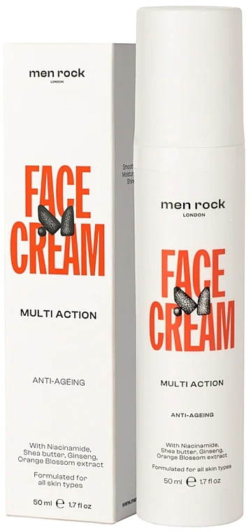 Multifunktionale feuchtigkeitsspendende Gesichtscreme - Men Rock Face Cream Multi Action — Bild N1