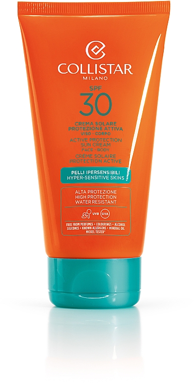 Aktiv schützende Sonnencreme für Körper und Gesicht mit LSF 30 - Collistar Active Protection Sun Cream SPF30 150ml — Bild N1