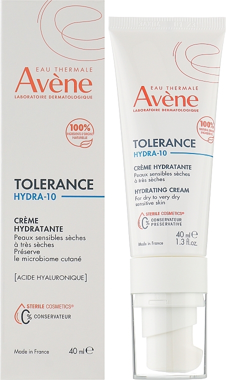 Feuchtigkeitsspendende Gesichtscreme mit Hyaluronsäure und Thermalwasser - Avene Tolerance Hydra-10 Hydrating Cream — Bild N2