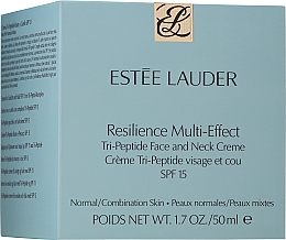 Straffende Gesichts- und Halscreme für normale Haut - Estee Lauder Resilience Multi-Effect Tri-Peptide Face and Neck Creme SPF 15 — Bild N3