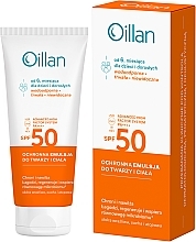 Sonnenschutzemulsion für Gesicht und Körper - Oillan Sun Spf50+  — Bild N2