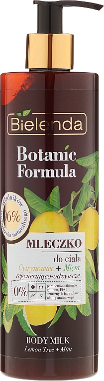 Körpermilch Zitronenbaum & Minze - Bielenda Botanic Formula Lemon Tree & Mint Body Milk — Bild N1