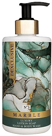 2in1 Flüssigseife und Duschgel Marmor №3 - Dexclusive Luxury Lotion Soap Hand & Body Wash Marble №3  — Bild N1