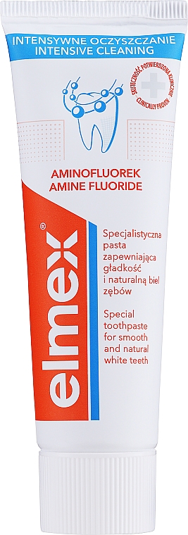 Spezielle Zahnpasta für glatte und natürlich weiße Zähne - Elmex Toothpaste Intensive Cleaning — Bild N1