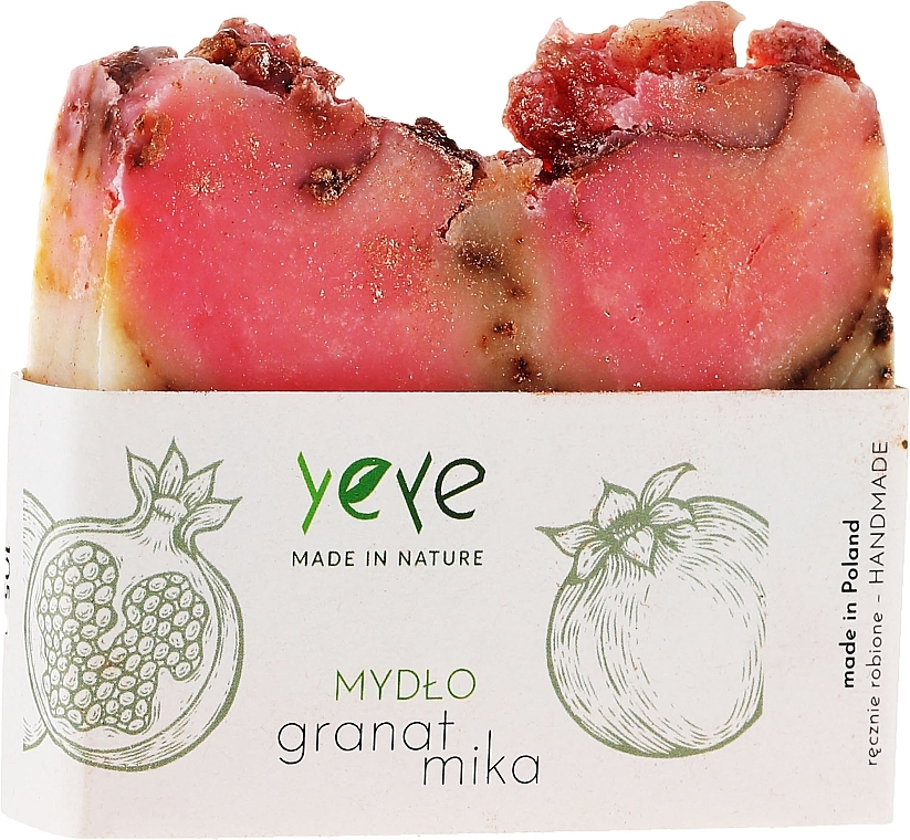 100% Naturseife "Granatapfel und Glimmer" - Yeye Natural Pomegranate and Mica Soap