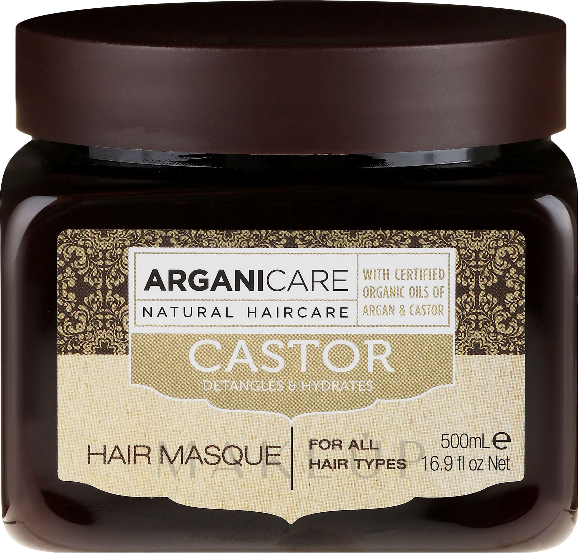 Haarmaske zum Haarwachstum mit Rizinusöl - Arganicare Castor Oil Hair Masque — Bild 500 ml