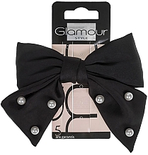 Düfte, Parfümerie und Kosmetik Automatische Haarspange 417403 schwarze Schleife mit Perlen - Glamour