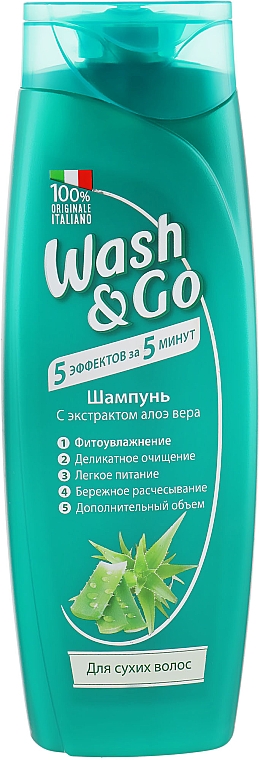 Shampoo für trockenes Haar mit Aloe-Vera-Extrakt - Wash&Go — Bild N3