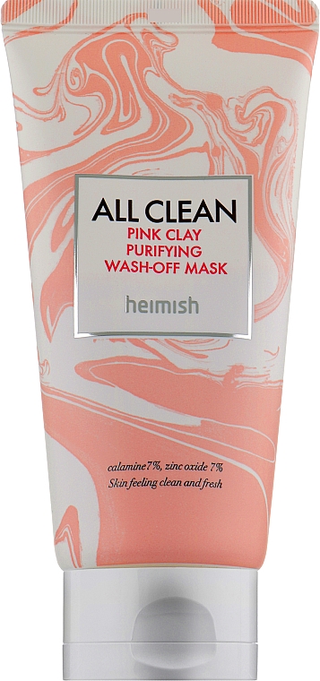 Reinigende und beruhigende Gesichtsmaske mit Zinkoxid und rosa Tonerde - Heimish All Clean Pink Clay Purifying Wash Off Mask — Bild N1