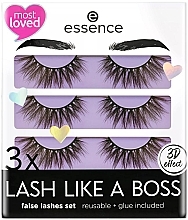 Düfte, Parfümerie und Kosmetik Künstliche Wimpern - Essence Set 3 x Lash Like A Boss 02-My lashes Are Limitless False Eyelashes 