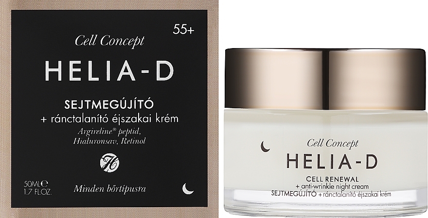Anti-Falten Nachtcreme für das Gesicht 55+ - Helia-D Cell Concept Cream — Bild N6