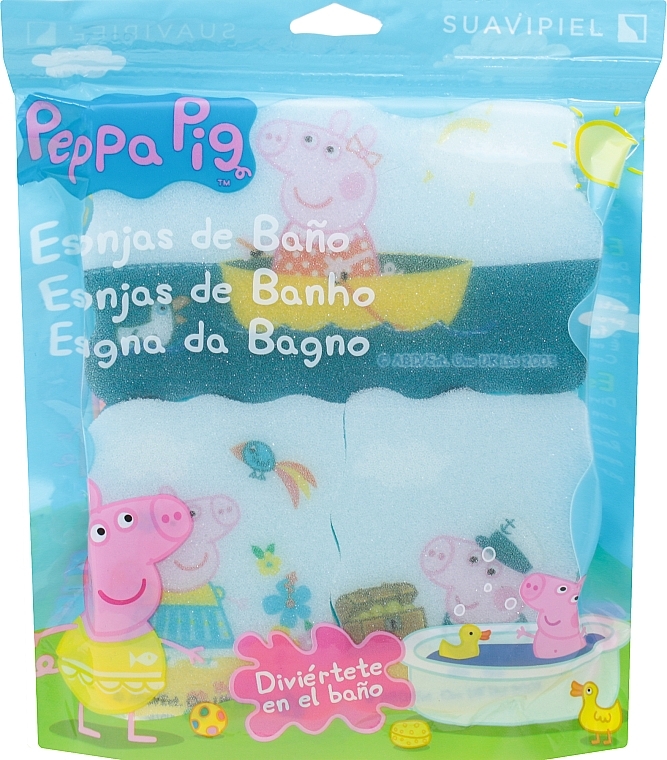 Badeschwamm Peppa Pig 3 St. Seereise rosa - Suavipiel Peppa Pig Bath Sponge — Bild N1