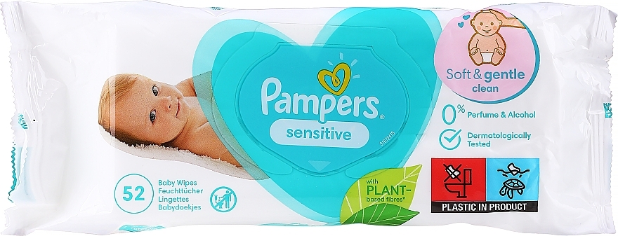 Feuchte Babytücher Sensitive 12x52 St. - Pampers — Bild N2