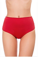 Hoch geschnittener Damenbikini Classic rot - Fleri — Bild N1