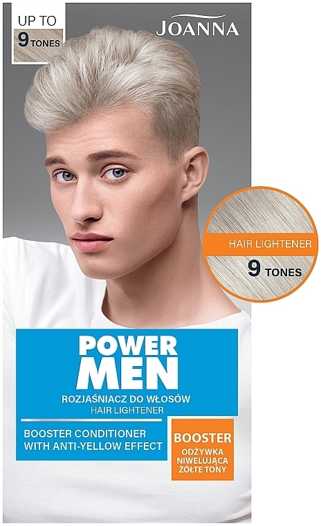 Haaraufheller bis zu 9 Töne - Joanna Power Men Hair Lightener Booster Conditioner With Anti-Yellow Effect — Bild N4